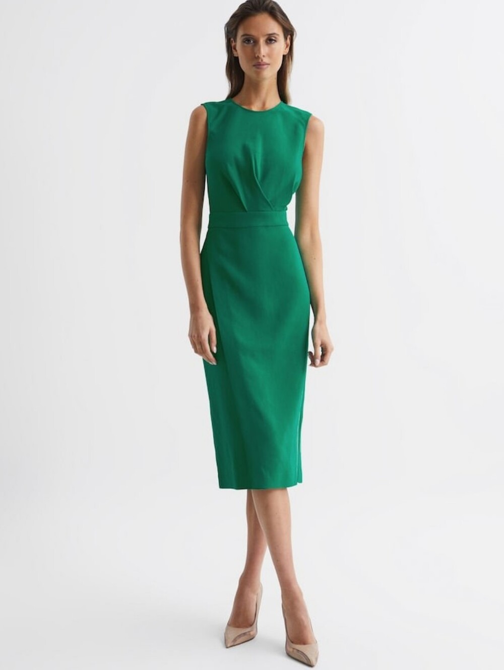 NWT REISS | $330 Layla Wrap Over Midi Dress - Picture 4 of 10